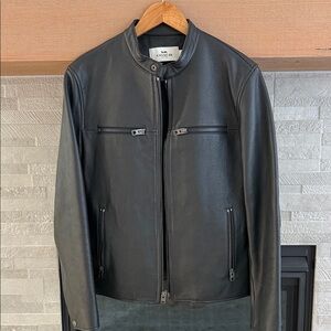 Coach Men’s Leather Jacket in Black